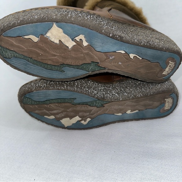 Born Women's Shearling Cognac Brown Suede Leather Mid Calf Boots US7 Luxury Core - Picture 9 of 14